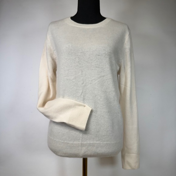 Quince Sweaters - Quince Women's Cream Crew Neck Long Sleeve Sweater Top